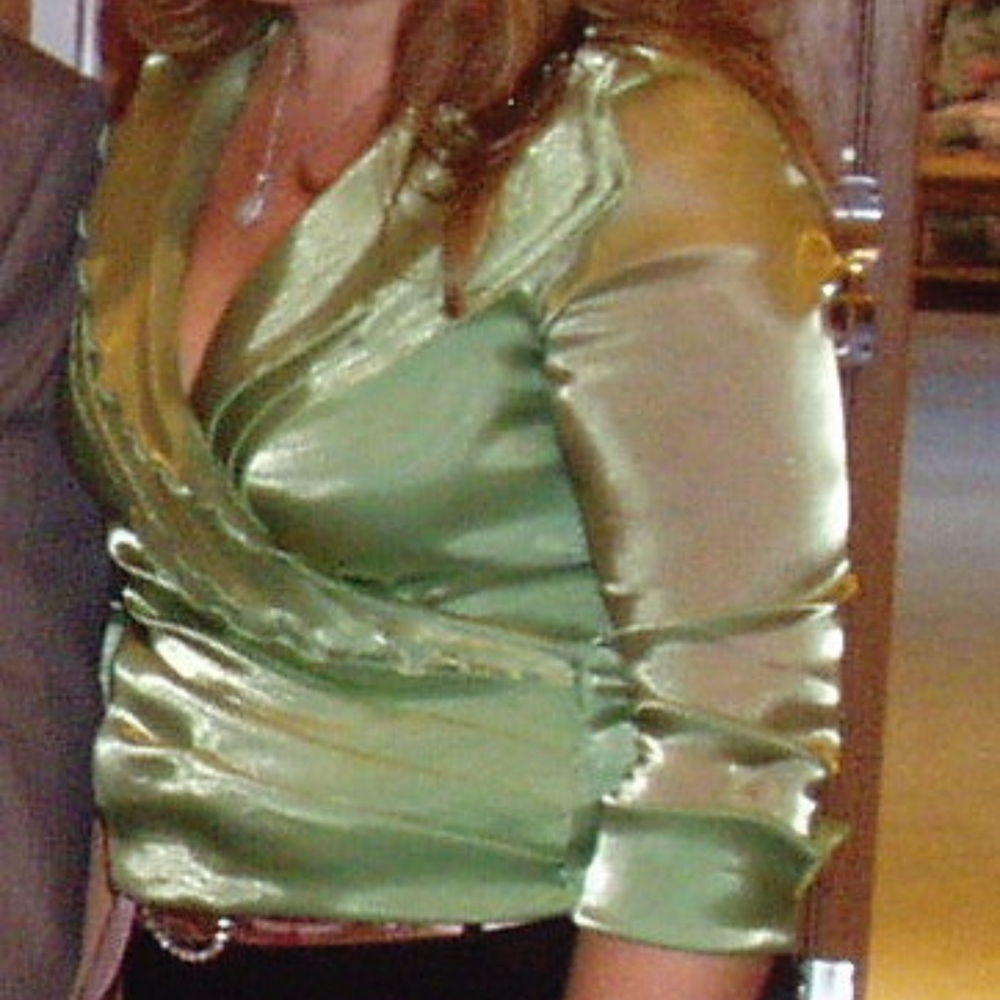 Light Green wrap blouse